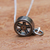Men's silver pendant necklace, 'Auto Wheel' - Men's Silver Combination Pendant Necklace from Brazil