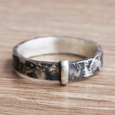 Silver band ring, Rough Road