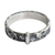 Silver band ring, 'Rough Road' - Rustic Modern Silver Band Ring (image 2a) thumbail