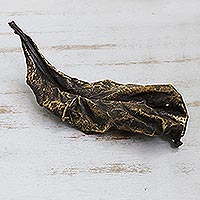 Featured review for Bronze sculpture, Almond Leaf (9 inch)