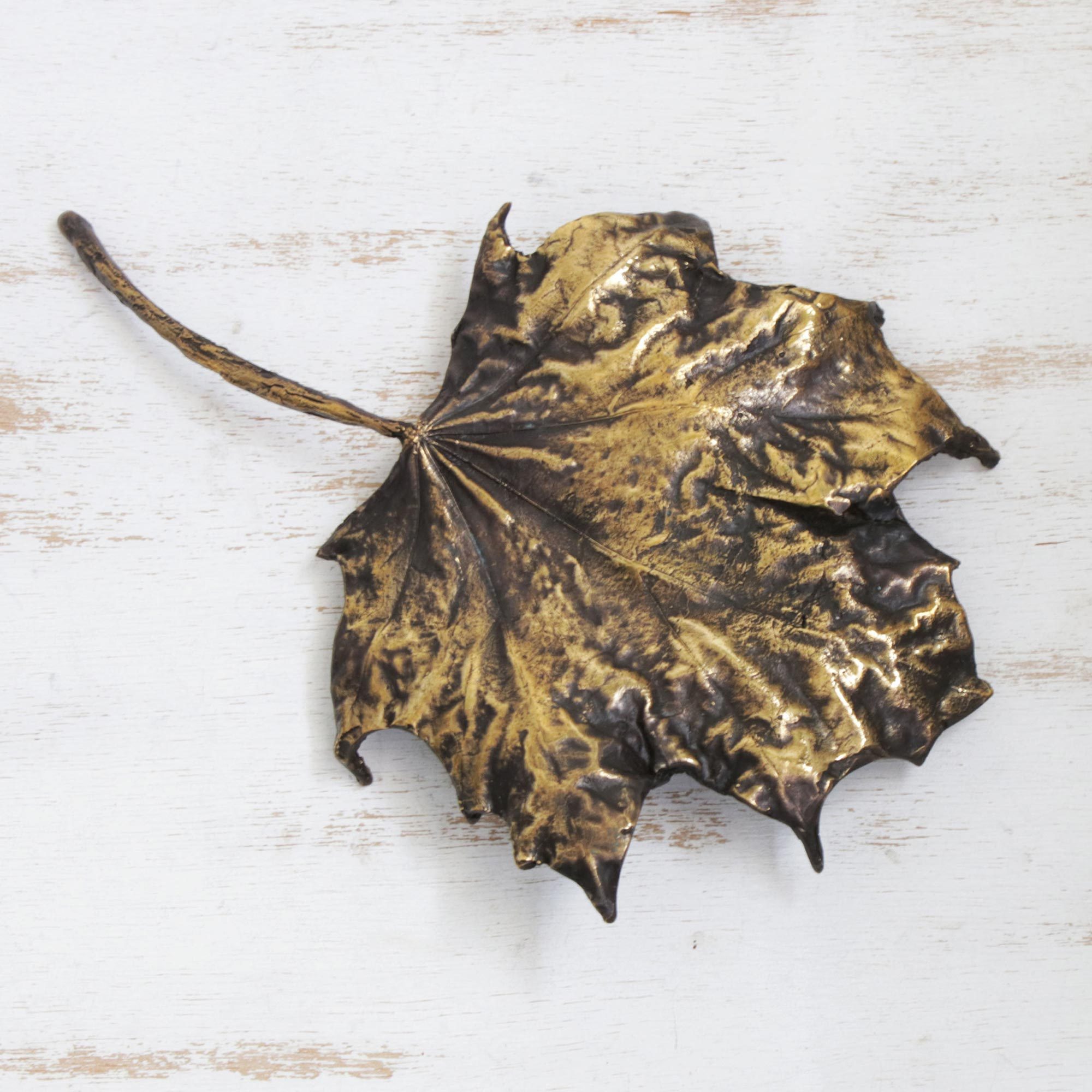 Realistic Maple Leaf Sculpture Maple Leaf NOVICA