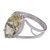Lemon quartz solitaire wrap ring, 'Glimpse of Spring' - Wrap Style Ring with Lemon Quartz (image 2a) thumbail