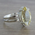 Lemon quartz solitaire wrap ring, 'Glimpse of Spring' - Wrap Style Ring with Lemon Quartz (image 2b) thumbail