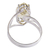 Lemon quartz solitaire wrap ring, 'Glimpse of Spring' - Wrap Style Ring with Lemon Quartz (image 2e) thumbail
