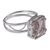 Smoky quartz solitaire wrap ring, 'Empyrean' - Hand Crafted Smoky Quartz Wrap Ring (image 2a) thumbail