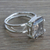 Smoky quartz solitaire wrap ring, 'Empyrean' - Hand Crafted Smoky Quartz Wrap Ring (image 2c) thumbail