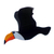 Wood sculpture, 'Flying Toucan' - Black Toucan Figure Made of Various Woods From Brazil (image 2a) thumbail