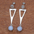 Chalcedony dangle earrings, 'Bold Motif' - Lavender Chalcedony Dangle Earrings