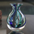 Petite handblown art glass bud vase, 'Carnival Color' - Petite Handblown Murano Inspired Art Glass Bud Vase thumbail