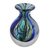 Petite handblown art glass bud vase, 'Carnival Color' - Petite Handblown Murano Inspired Art Glass Bud Vase (image 2a) thumbail