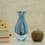 Handblown art glass vase, 'Colors of Rio' - Collectible Handblown Murano Inspired Art Vase (image 2d) thumbail