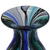 Handblown art glass vase, 'Colors of Rio' - Collectible Handblown Murano Inspired Art Vase (image 2e) thumbail