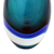 Handblown art glass vase, 'Ocean Sigh' (9.5 inch) - 9.5 inch Turquoise Murano Inspired Handblown Art Glass Vase (image 2d) thumbail