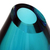 Handgeblasene Kunstglasvase, (9,5 Zoll) - 9,5 Zoll türkisfarbene Murano-inspirierte mundgeblasene Kunstglasvase