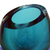 Handblown art glass vase, 'Ocean Sigh' (8 inch) - 8 Inch Murano Inspired Handblown Turquoise Art Glass Vase (image 2d) thumbail