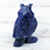 Sodalite and calcite sculpture, 'Amazon Flyer' - Handcrafted Sodalite Owl Sculpture from Brazil (image 2b) thumbail