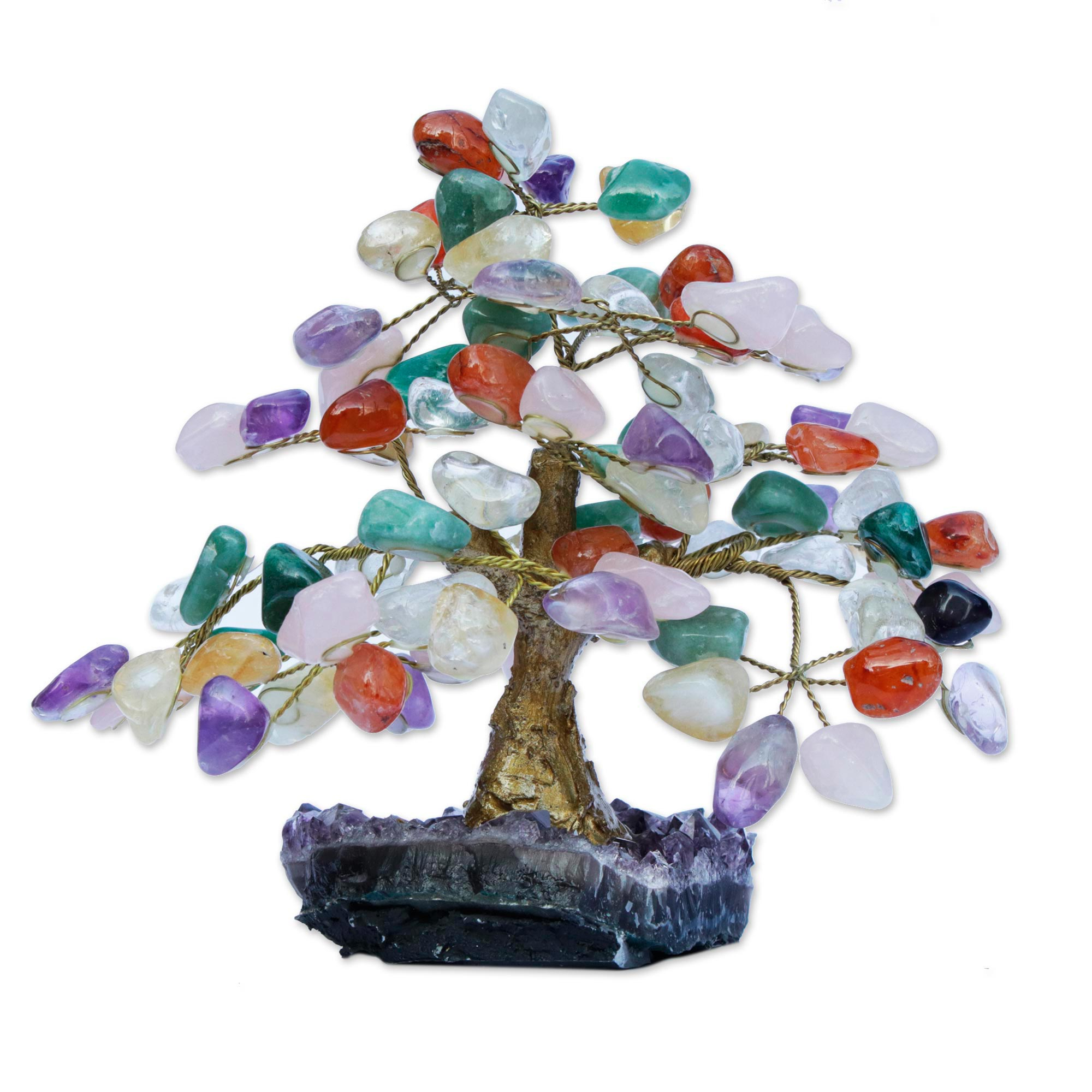 UNICEF Market | Colorful Brazilian Gemstone Tree Sculpture - Bright ...
