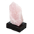 Rose quartz sculpture, 'Rosy Allure' - Rose Quartz Geode Sculpture from Brazil