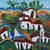 'Itaunas III' - Ciudad costera brasileña firmada pintura naif original