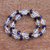 Multi-gemstone beaded bracelets, 'Amethyst Clarity' (pair) - Two Quartz Amethyst Citrine Beaded Bracelets from Brazil thumbail