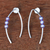 Cultured pearl drop earrings, 'Space Age' - Lilac Cultured Pearl Earrings