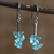 Tourmaline dangle earrings, 'Rio Verde' - Green Tourmaline Dangle Earrings from Brazil