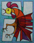 'Cubist Rooster' - Acrylic on Canvas Painting of Cubist Rooster from Brazil thumbail