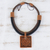 Ceramic pendant necklace, 'Iracema' - Geometric Ceramic Pendant Necklace from Brazil thumbail