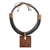Ceramic pendant necklace, 'Iracema' - Geometric Ceramic Pendant Necklace from Brazil (image 2a) thumbail