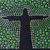 Dekorative Holzschatulle, 'Smaragd Christus der Erlöser'. - Grün Schwarz Handgemalte Cristo Redentor Box