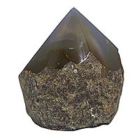 Featured review for Ash agate sculpture, Mini Pyramid