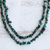 Emerald beaded strand necklace, 'Mystic Energy' - Emerald Gemstone Double Strand Necklace from Brazil (image 2b) thumbail
