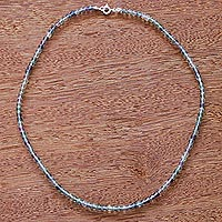 Fluorite beaded strand necklace, 'Beachside' - Fluorite Beaded Strand Necklace from Brazil