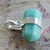 Amazonite pendant, 'Aqua Purity' - Pointed Faceted Amazonite Pendant from Brazil (image 2d) thumbail
