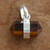 Tiger's eye pendant, 'Sunny Brown Purity' - Pointed Faceted Tiger's Eye Pendant from Brazil thumbail