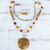 Gold-accented golden grass jewelry set, 'Sun Helix' - Agate and Golden Grass Jewelry Set thumbail