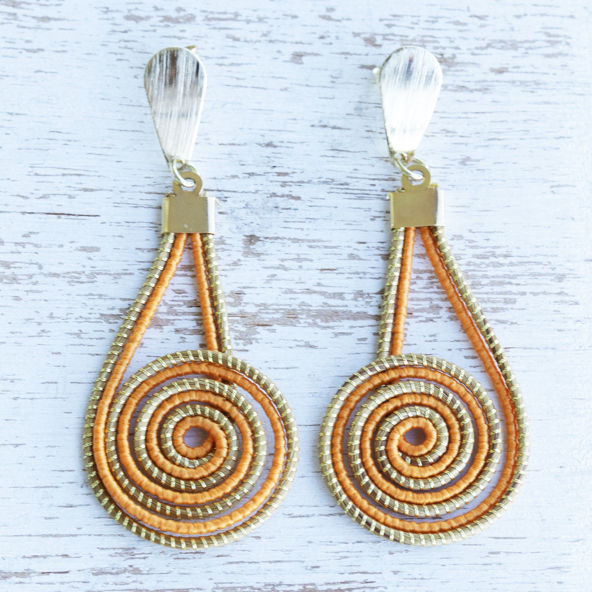 Handmade Golden Grass Jewelry Set Infinite Saffron NOVICA