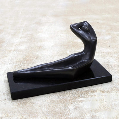 Bronze sculpture, 'Sensual Woman V' - Original Bronze Sculpture of Woman
