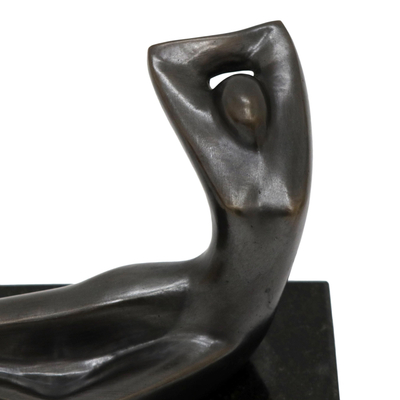 Bronzeskulptur - Originale Bronzeskulptur einer Frau