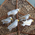 Wood ornaments, 'Hope Doves' (set of 5) - White Wood Dove Ornaments (Set of 5)