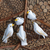Wood ornaments, 'Hope Doves' (set of 5) - White Wood Dove Ornaments (Set of 5) (image 2b) thumbail