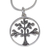Silberne Halskette mit Anhänger - Halskette mit Lebensbaum-Anhänger aus Sterlingsilber und Feinsilber