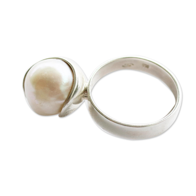 Anillo de cóctel con perlas cultivadas - Anillo de Plata 950 y Perla Cultivada