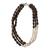 Smoky quartz and cultured pearl multi-strand necklace, 'Glamorous Duo' - Cultured Pearl and Smoky Quartz Necklace