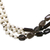 Mehrreihige Halskette aus Rauchquarz und Zuchtperle - Halskette aus Zuchtperlen und Rauchquarz