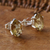 Lemon quartz stud earrings, 'Glimpse of Spring' - Brazilian Handcrafted Marquise Lemon Quartz Stud Earrings thumbail