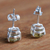 Lemon quartz stud earrings, 'Glimpse of Spring' - Brazilian Handcrafted Marquise Lemon Quartz Stud Earrings (image 2c) thumbail
