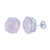 Rose quartz stud earrings, 'Dawn Clouds' - Brazilian Rose Quartz and Silver Stud Earrings (image 2b) thumbail