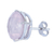 Rose quartz stud earrings, 'Dawn Clouds' - Brazilian Rose Quartz and Silver Stud Earrings (image 2c) thumbail