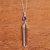Amethyst and quartz long pendant necklace, 'Natural Equilibrium' - Clear Quartz and Amethyst Necklace thumbail
